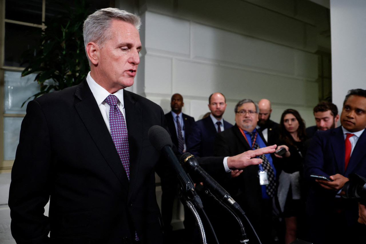 Kevin McCarthy, líder del bloque parlamentario republicano. Foto: Reuters.