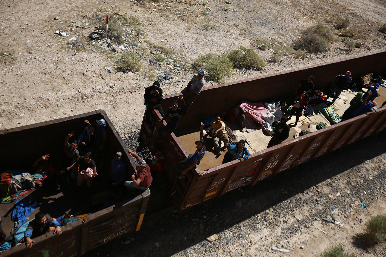 Crisis migratoria: miles de personas en los trenes de México para llegar a EEUU. EFE