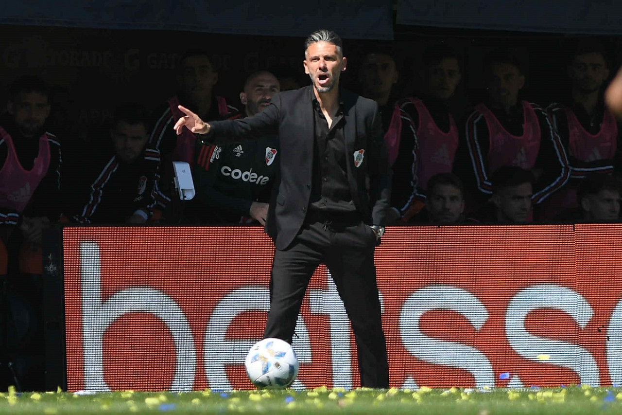 Martin Demichelis ganó los dos Superclásicos que dirigió como DT de River. Foto: Télam.