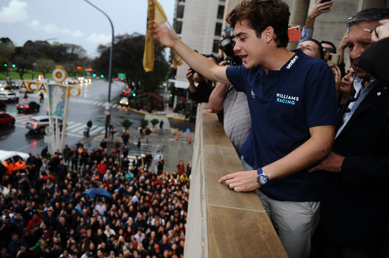 Franco Colapinto en el ACA. Foto: Telam.