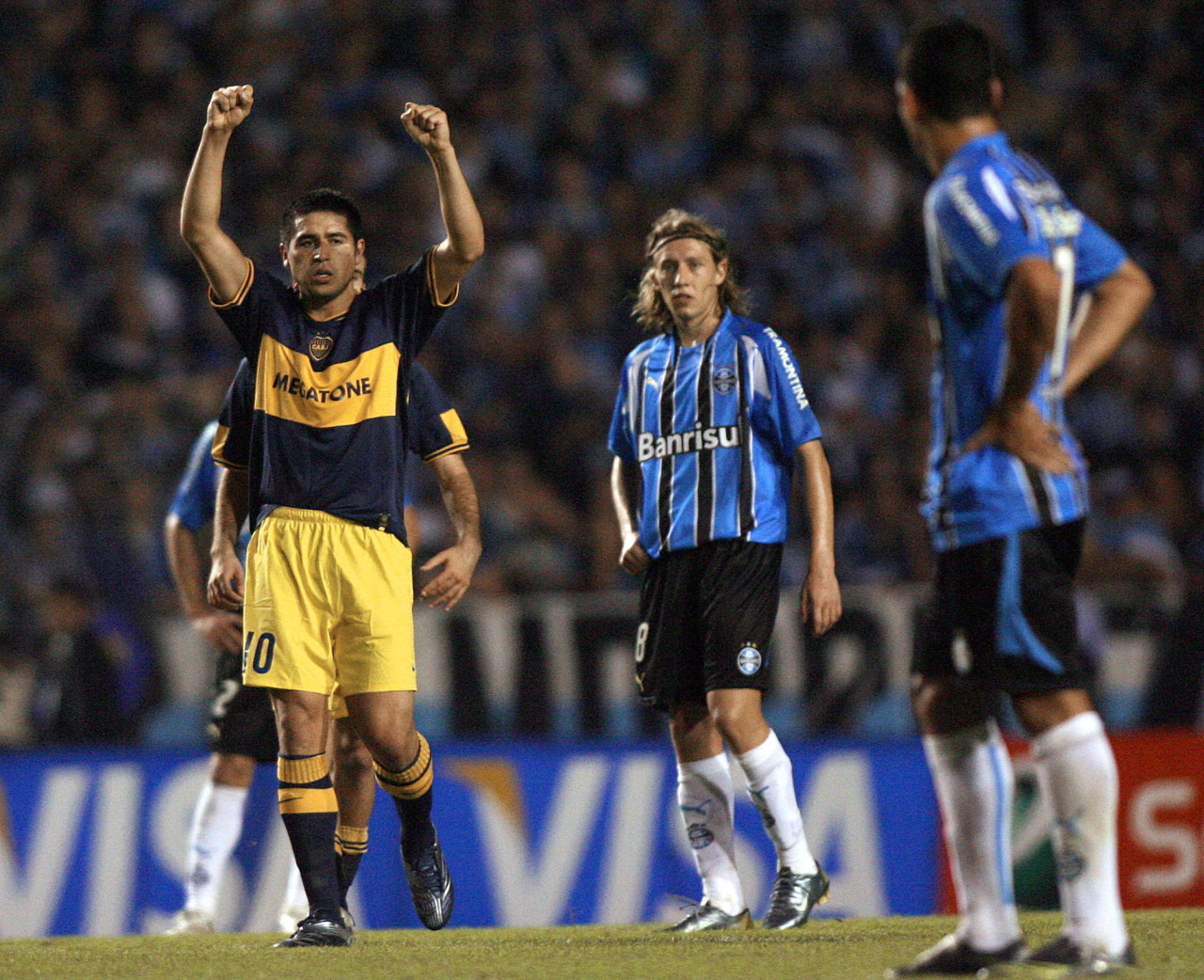 Boca Juniors vs Gremio; Copa Libertadores 2007. Foto: NA.