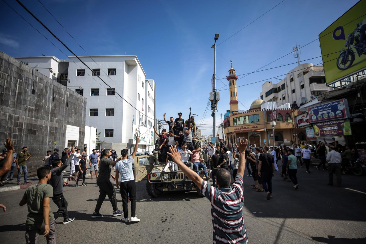 Inicio de una nueva guerra entre israelíes y palestinos. Foto: EFE