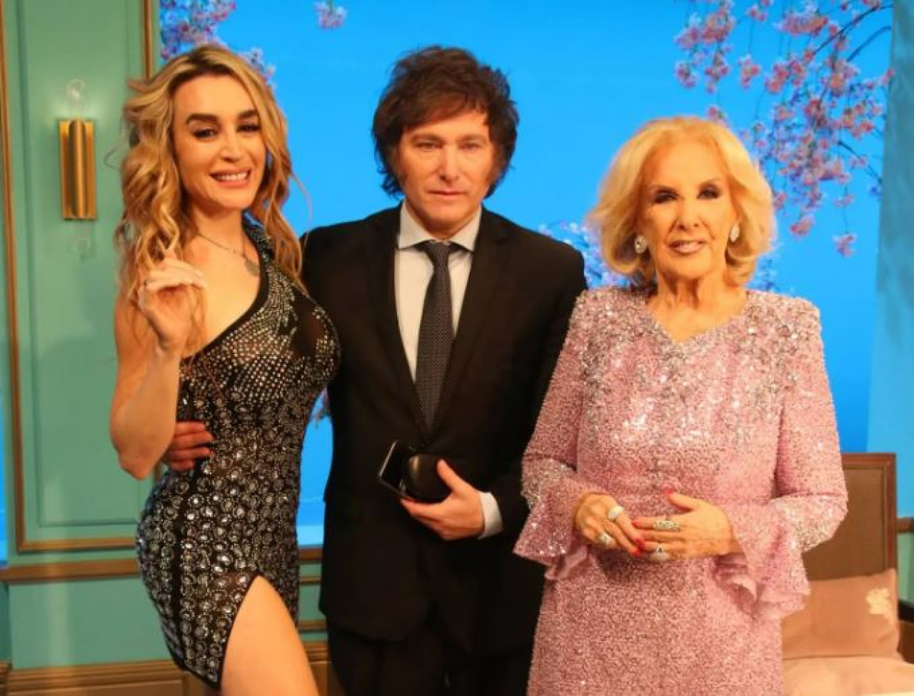 Fátima Florez y Javier Milei, los primeros invitados de Mirtha Legrand. Foto: Gentileza Movilpress.