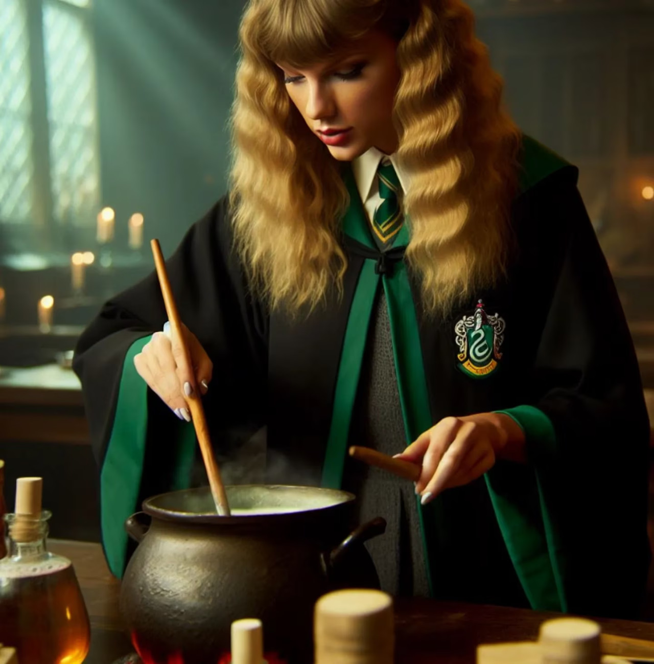 Taylor Swift en Hogwarts. Foto: Twitter/89karma