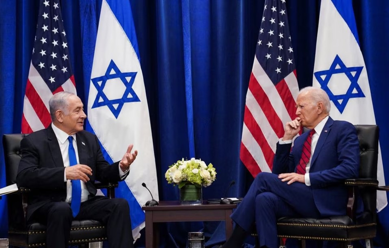 El presidente de EEUU, Joe Biden, y el primer ministro israelí, Benjamín Netanyahu. Foto: Reuters.