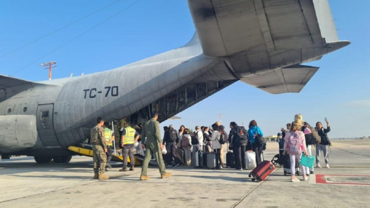 Repatriación de argentinos desde Israel. Foto: NA.