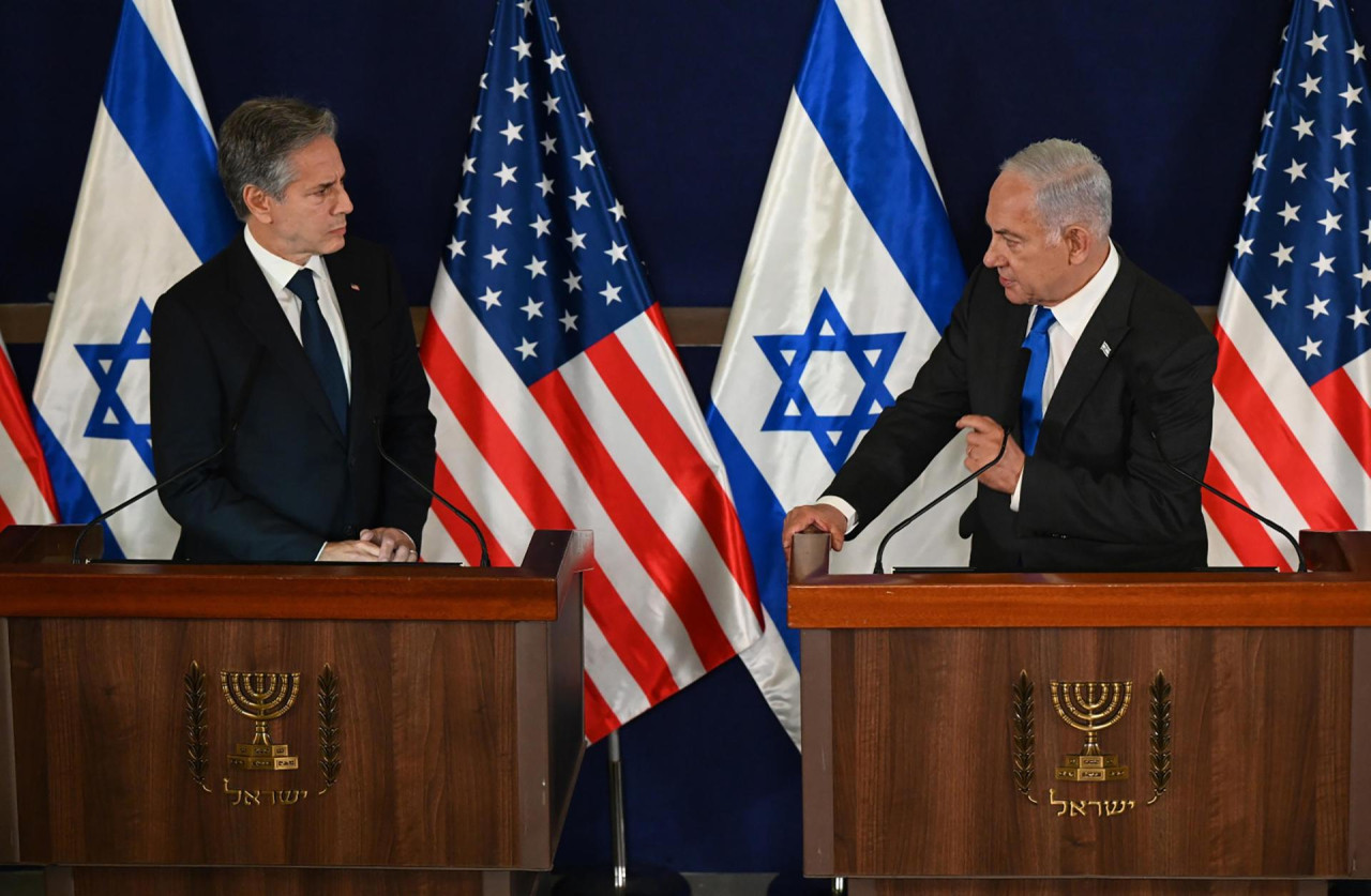 Antony Blinken y Benjamin Netanyahu. Foto: EFE.