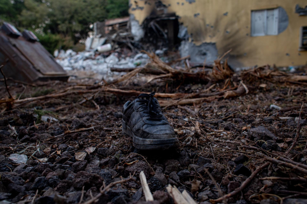 El kibutz de Beeri tras el ataque de Hamas a Israel. Foto: EFE.