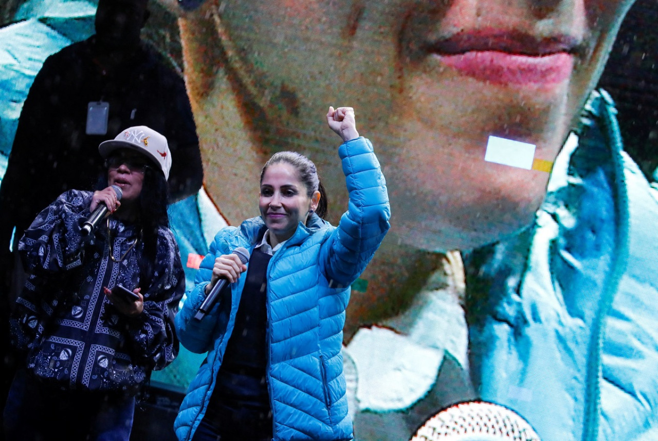 Luisa González en Quito. Foto: Reuters.