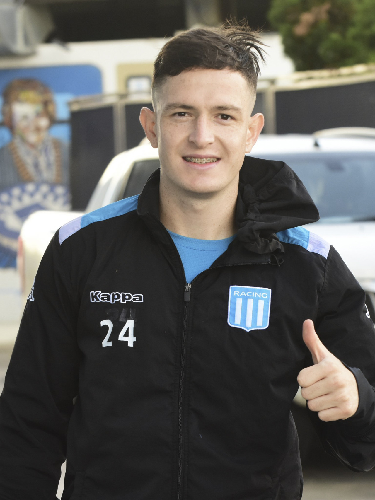 Aníbal Moreno cuando fue incorporado por Racing en 2021. Foto: NA