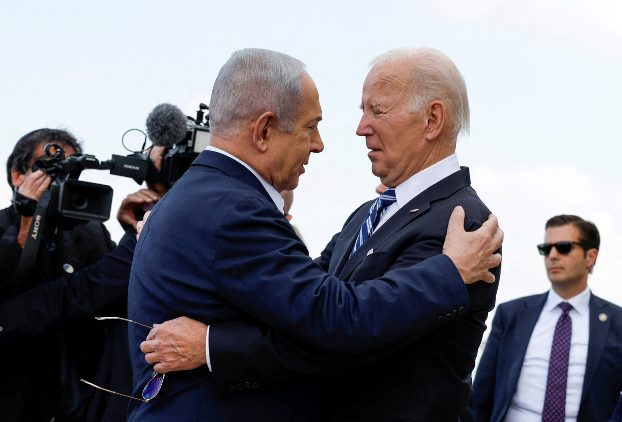 Benjamín Netanyahu y Joe Biden en Israel. Foto: Reuters.