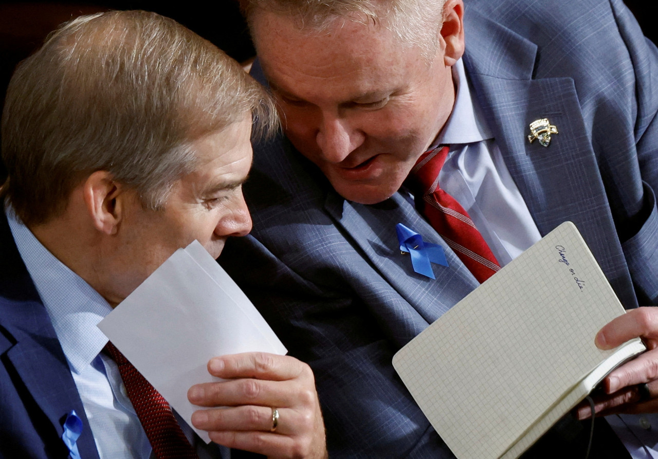 Jim Jordan en la Cámara de Representantes de EE.UU. Foto: REUTERS.