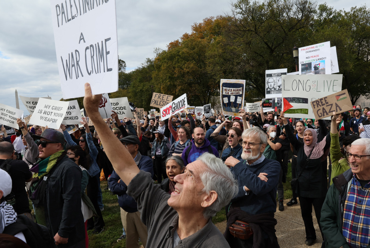 Protesta dentro del Capitolio. Foto: Reuters