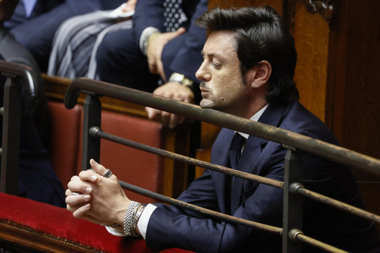 Andrea Giambruno, ex pareja de Giorgia Meloni. Foto: EFE.