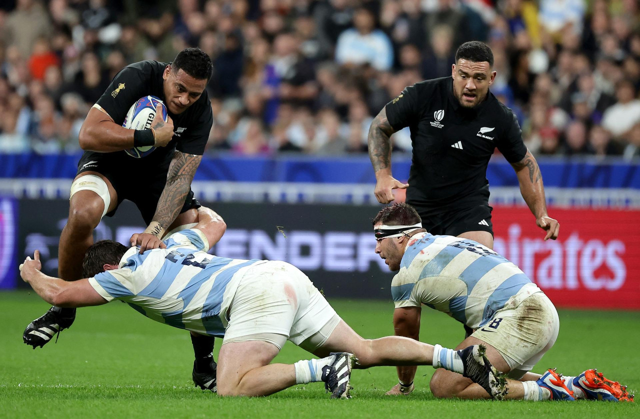 All Blacks vs Los Pumas, Mundial de Rugby. Foto: EFE