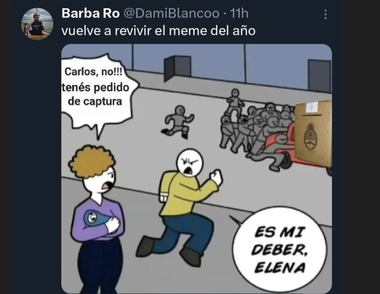 Los memes de esta jornada de Elecciones 2023. Foto: Twitter.