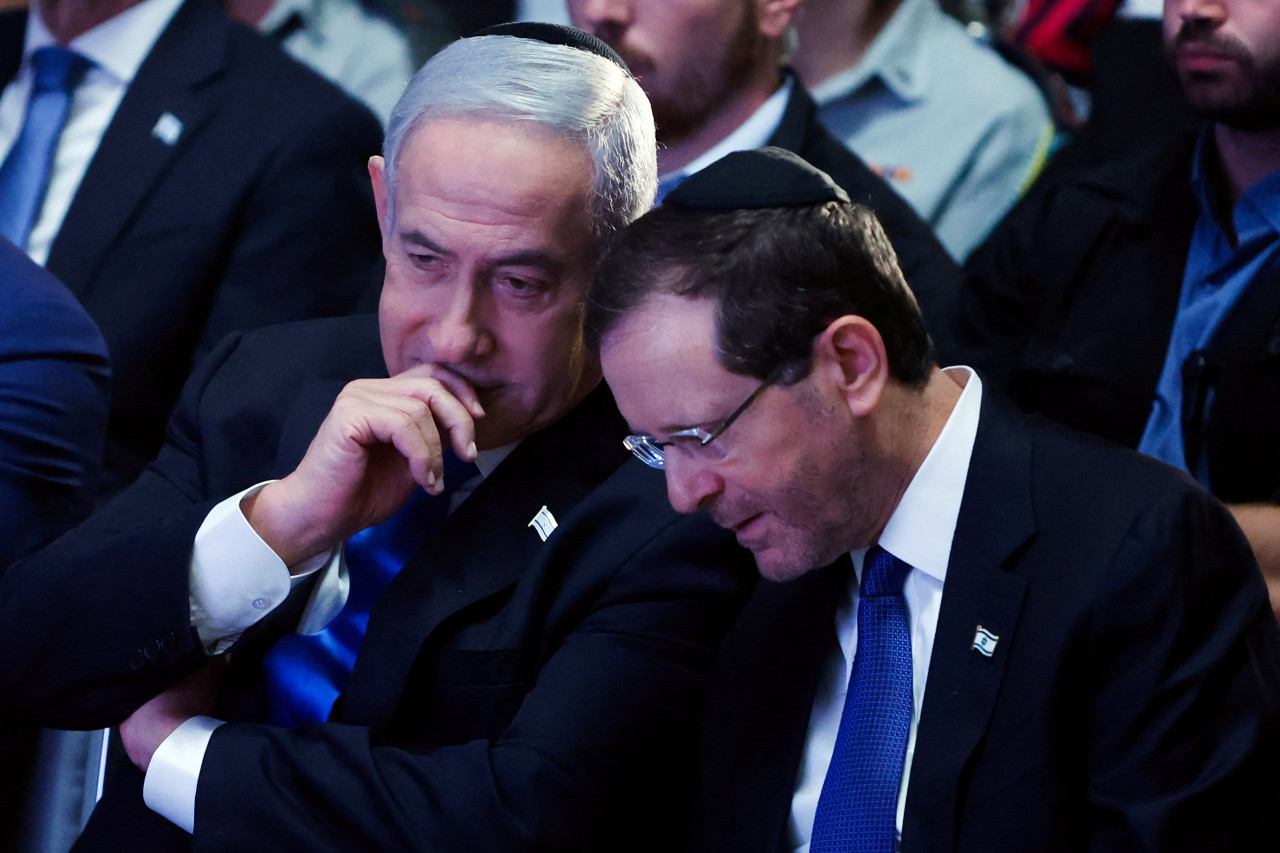 Benjamin Netanyahu y Isaac Herzog. Foto: REUTERS.