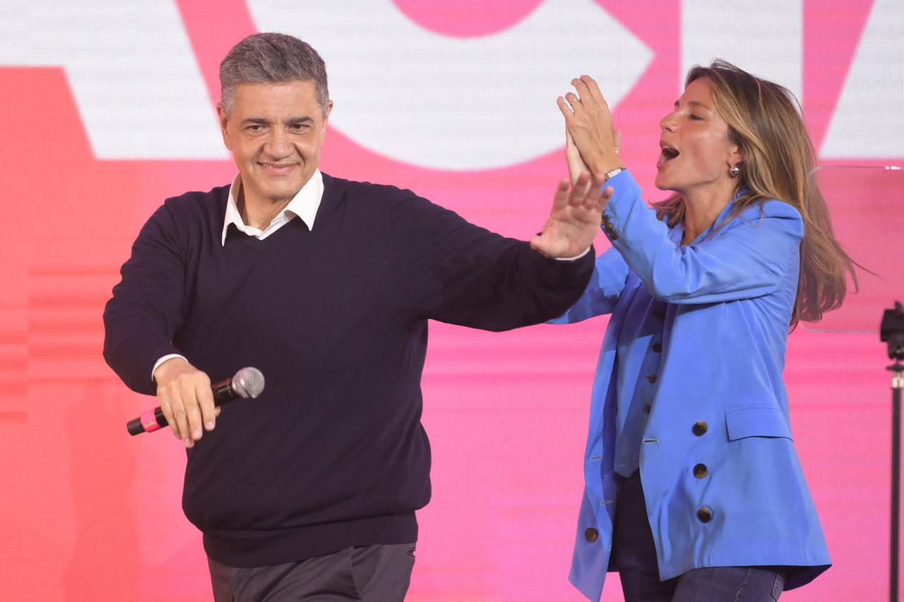 Jorge Macri en el búnker de Juntos por el Cambio. Foto: Telam.