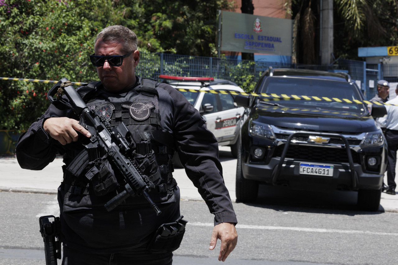 Tiroteo en una escuela de San Pablo. Foto: EFE.