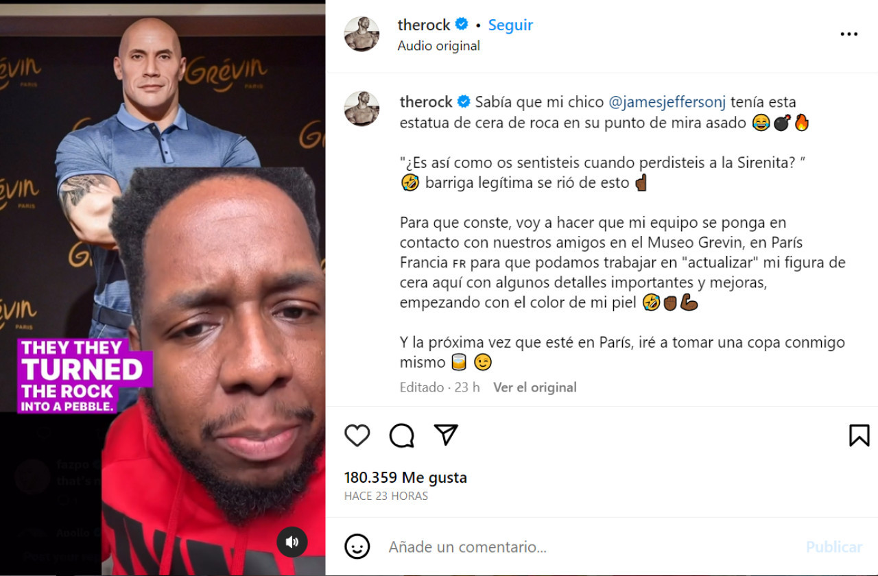 La publicación de Dwayne Johnson.