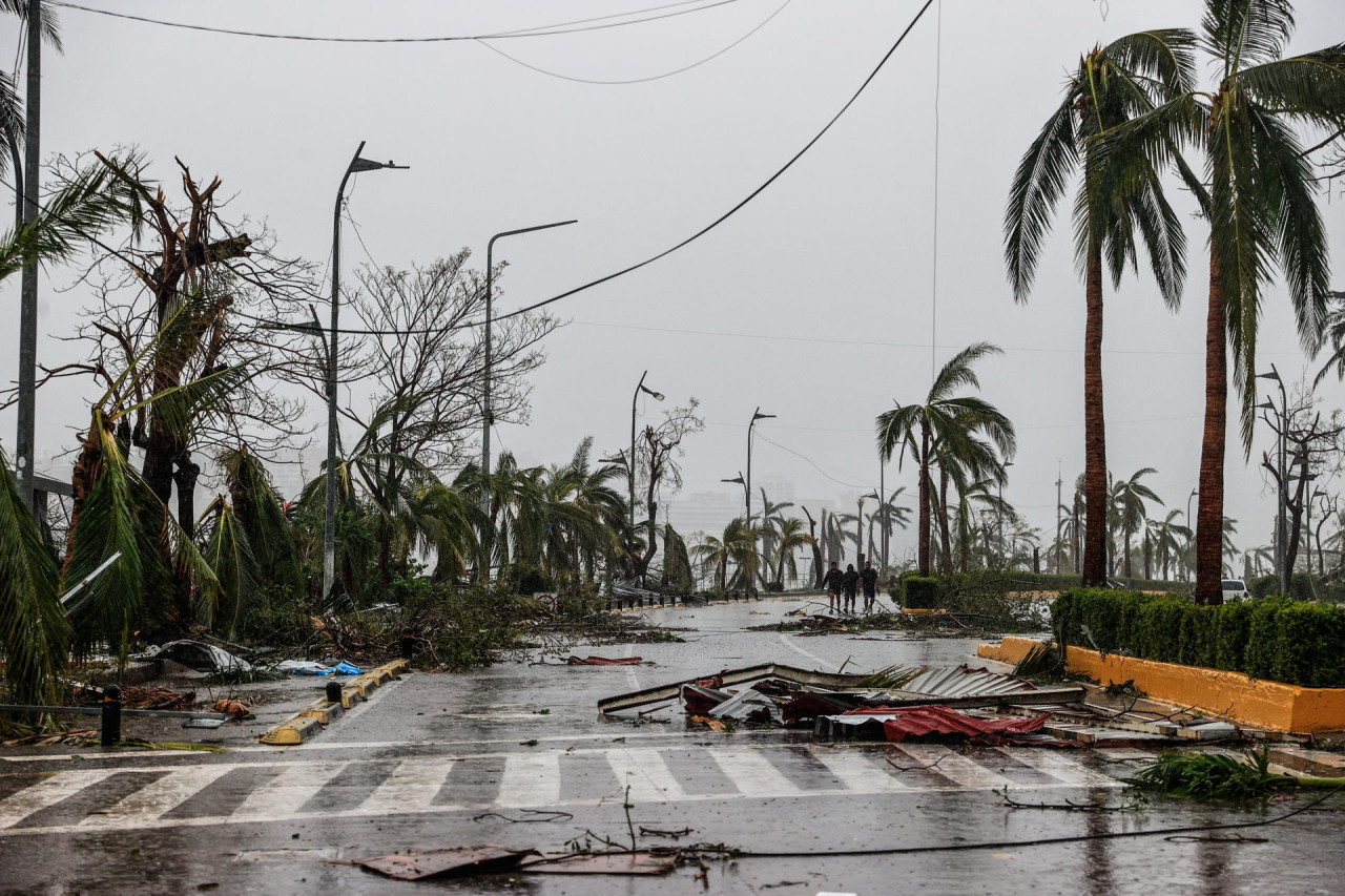 Acapulco, tras el impacto de Otis en México. Foto: EFE.