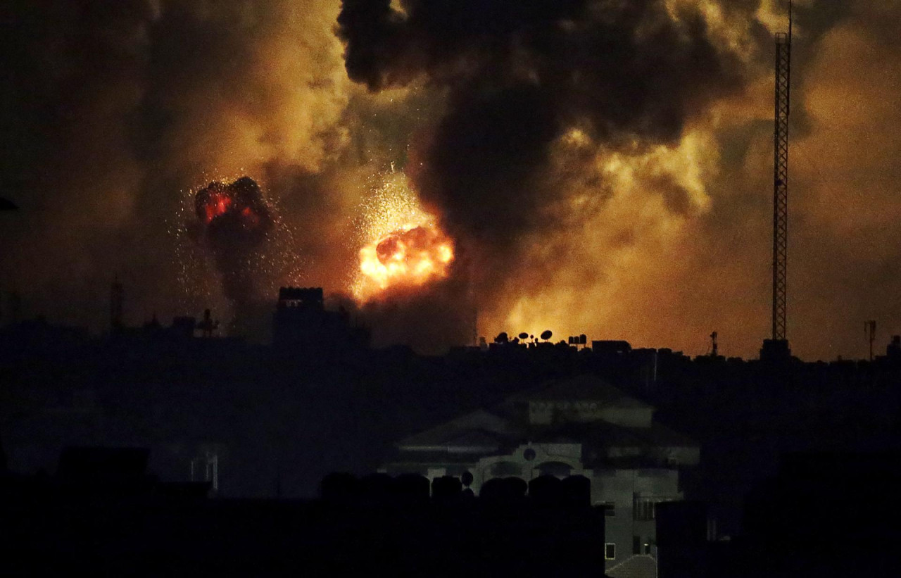 Bombardeos en Gaza. Foto: EFE.