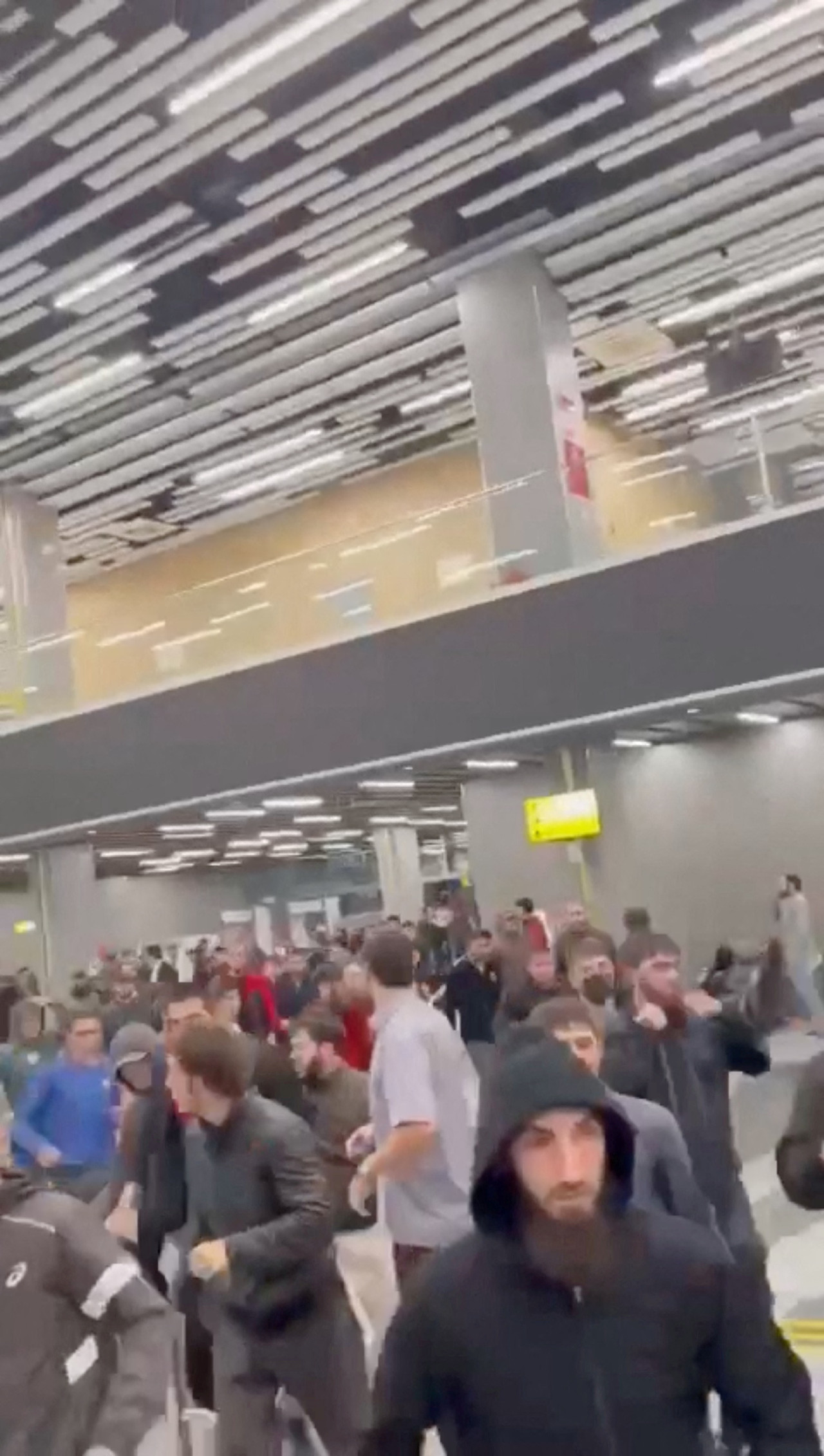 Disturbios en aeropuerto de Daguestán. Foto: Reuters.