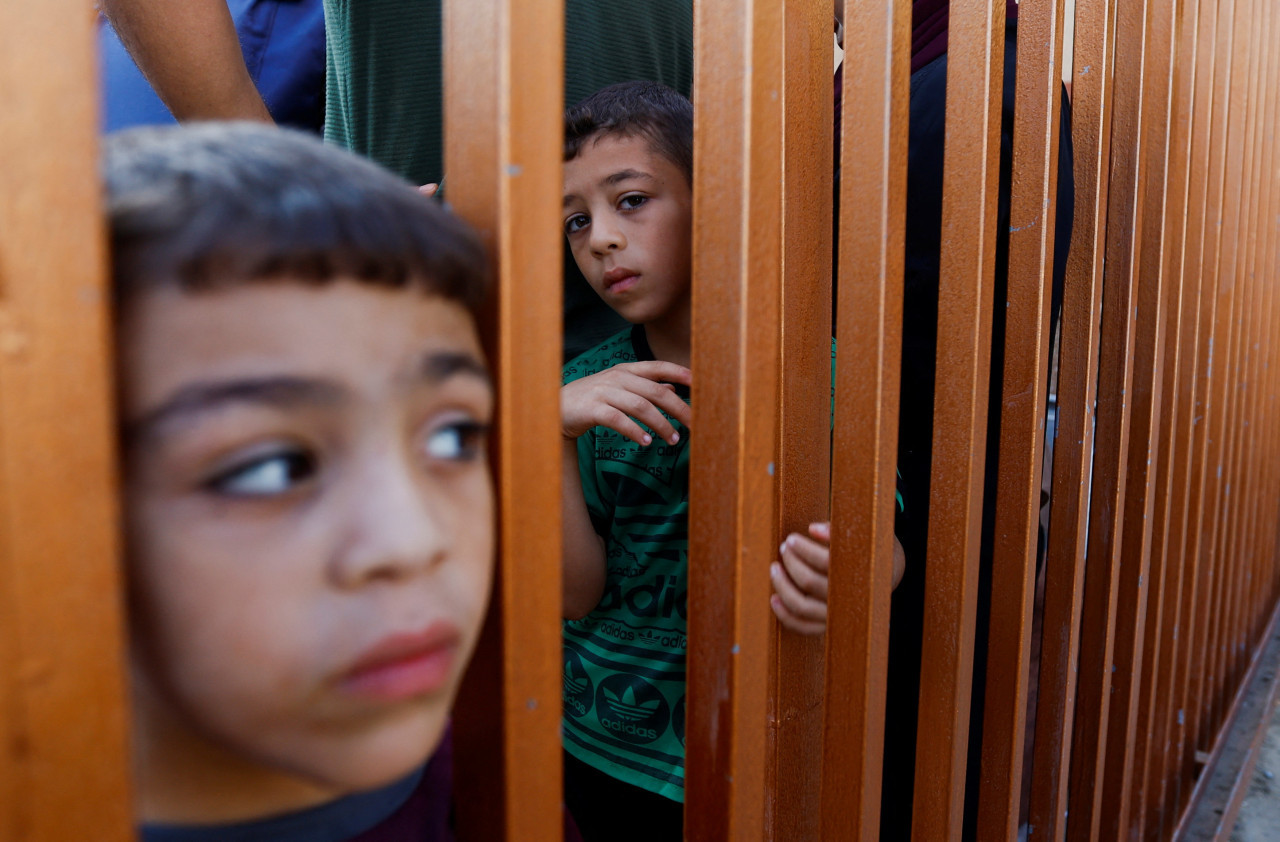 Niños palestinos en Gaza. Foto: Reuters.