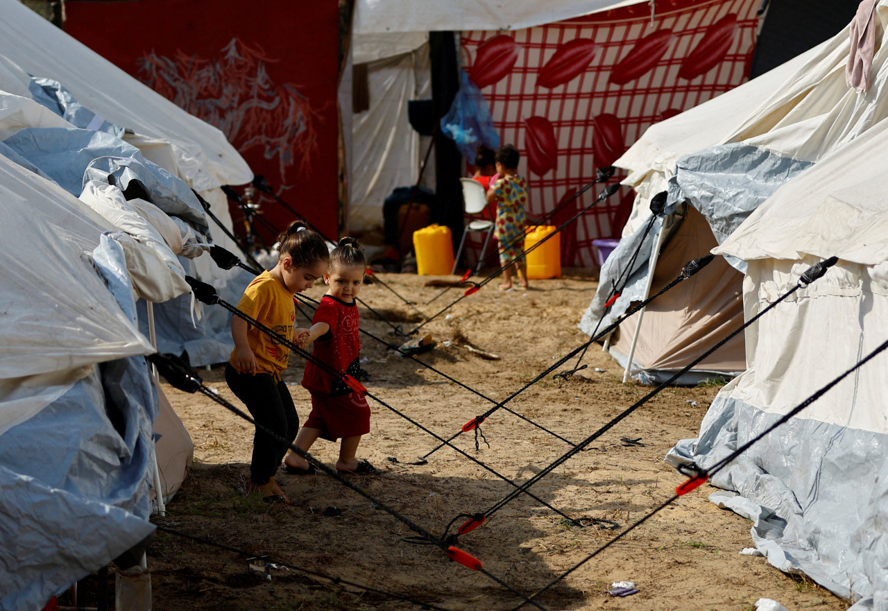 Niños palestinos en Gaza. Foto: Reuters.