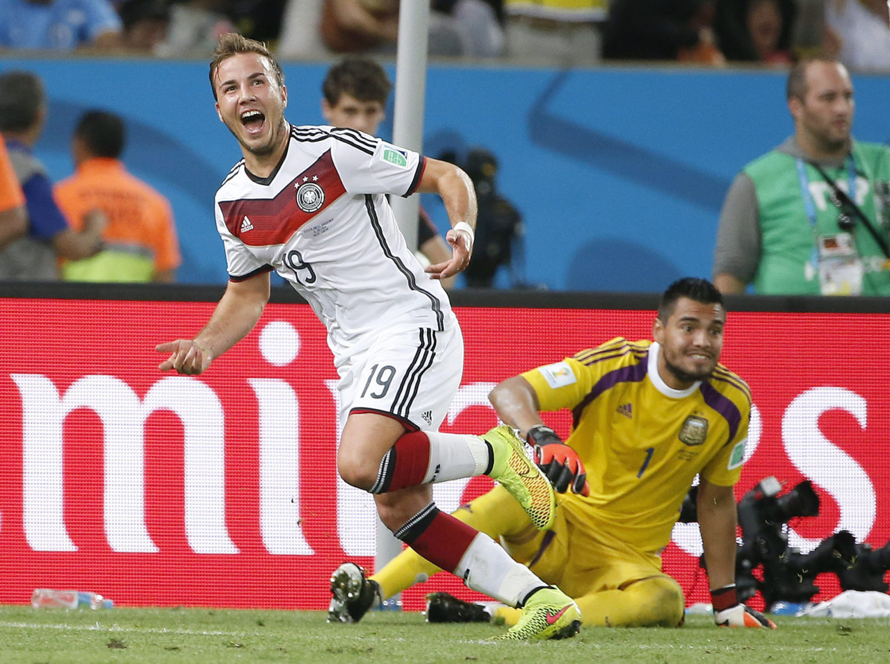 Chiquito Romero en la final del Mundial 2014.