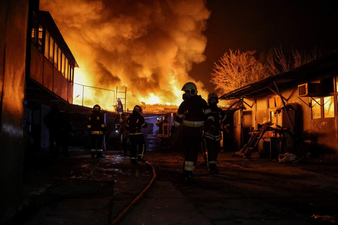 Explosiones en Ucrania tras ataque de drones por parte de Rusia. Foto: Reuters.