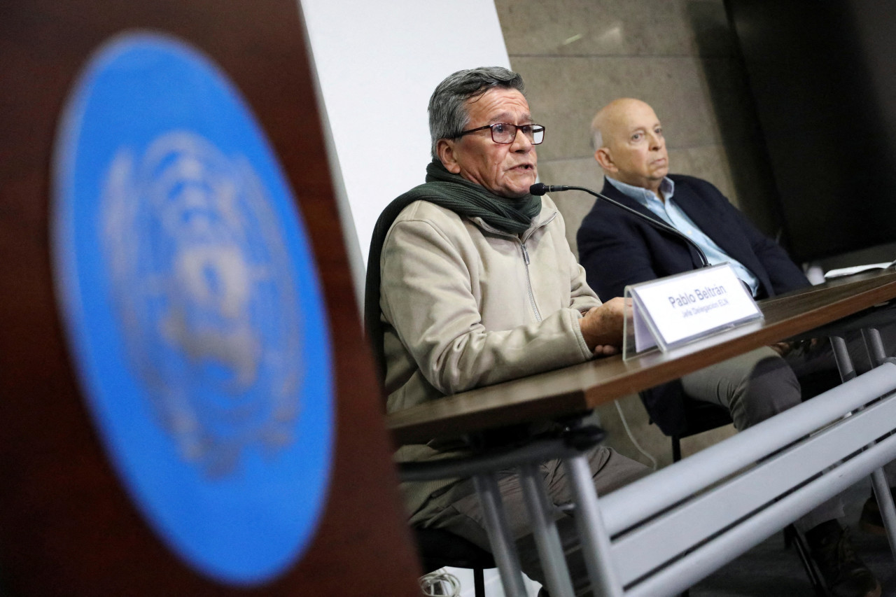 El representante del Ejército de Liberación Nacional ( ELN ), Pablo Beltrán. Foto: Reuters.