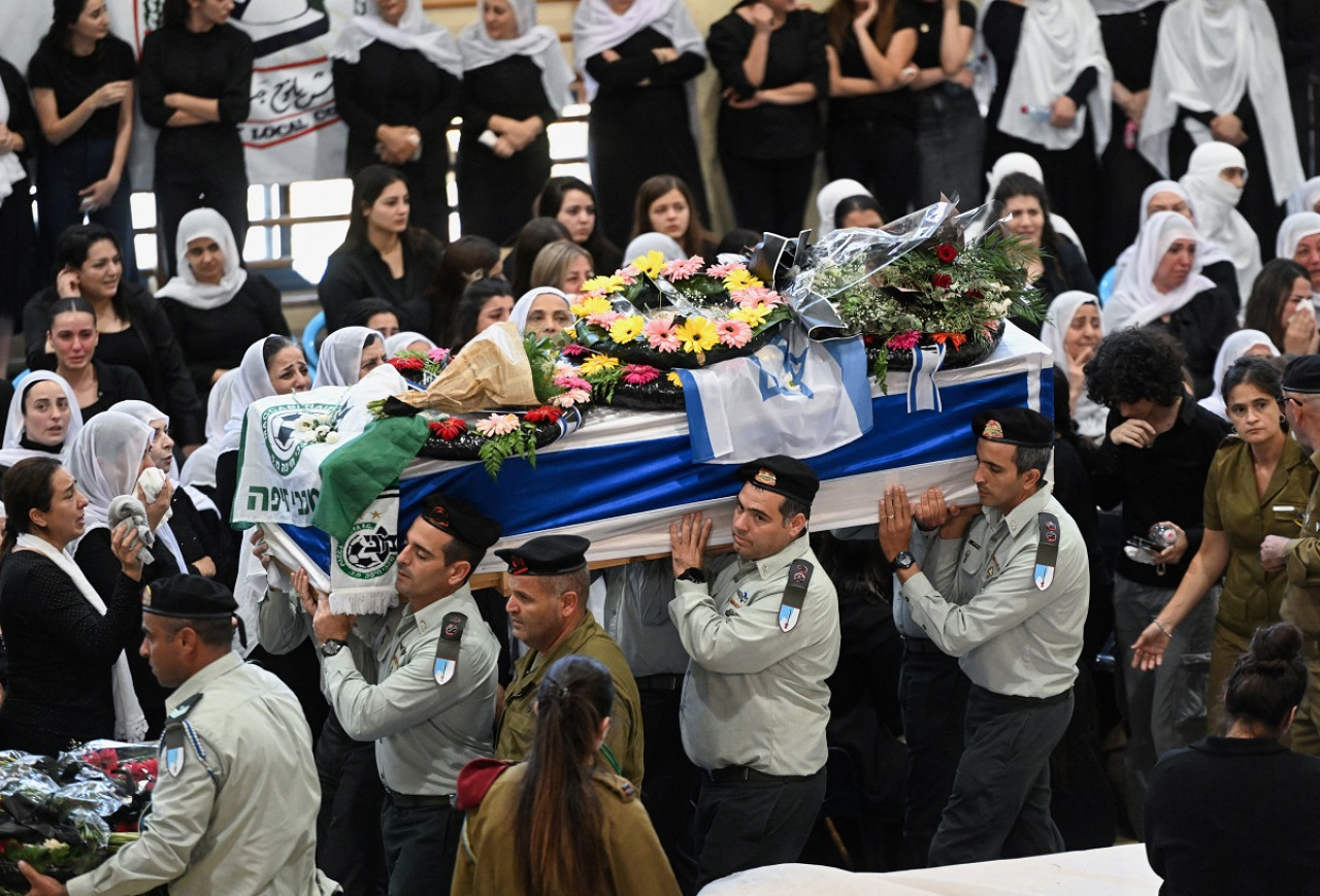 Funeral del teniente coronel Salman Habaka. Foto: Reuters.