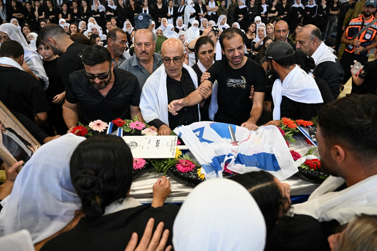 Funeral del teniente coronel Salman Habaka. Foto: Reuters.