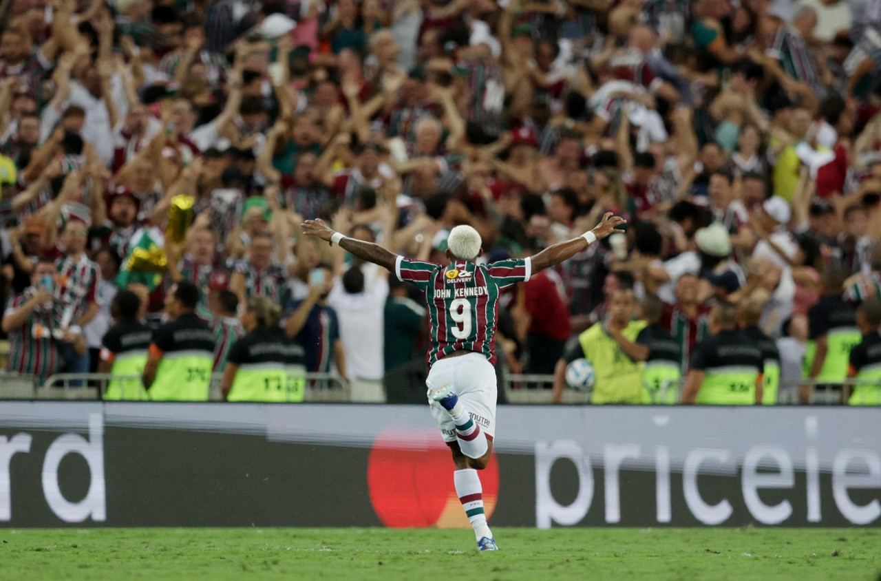 Festejo de John Kennedy; Boca vs. Fluminense; Copa Libertadores. Foto: Reuters.