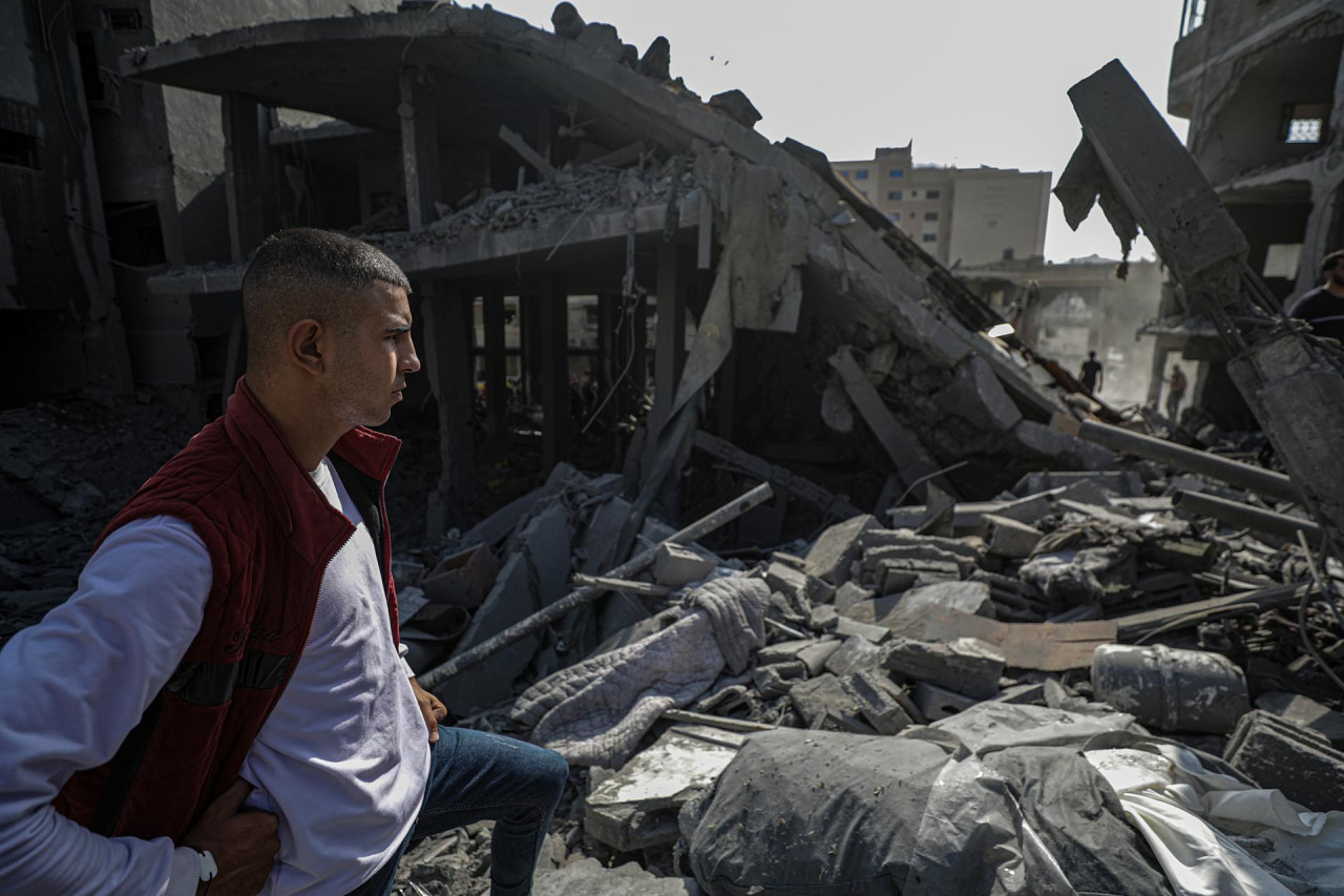 Bombardeos en Gaza. Foto: EFE.