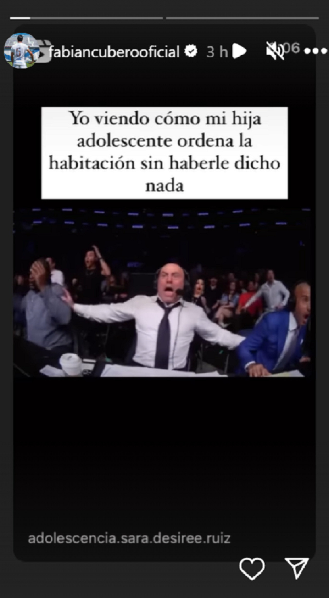 El meme que compartió Fabián Cubero. Foto: Instagram.