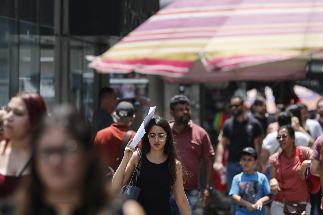 Ola de calor en Brasil. Foto: Télam