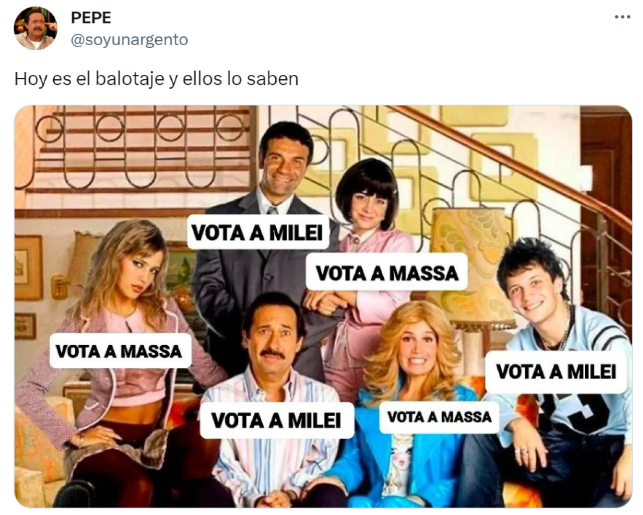 Memes por balotaje 2023. Foto: X.