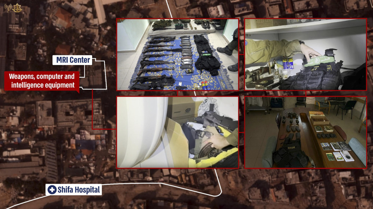 Las FDI afirman haber encontrado un túnel de Hamas debajo del hospital al-Shifa en Gaza. Foto: X.