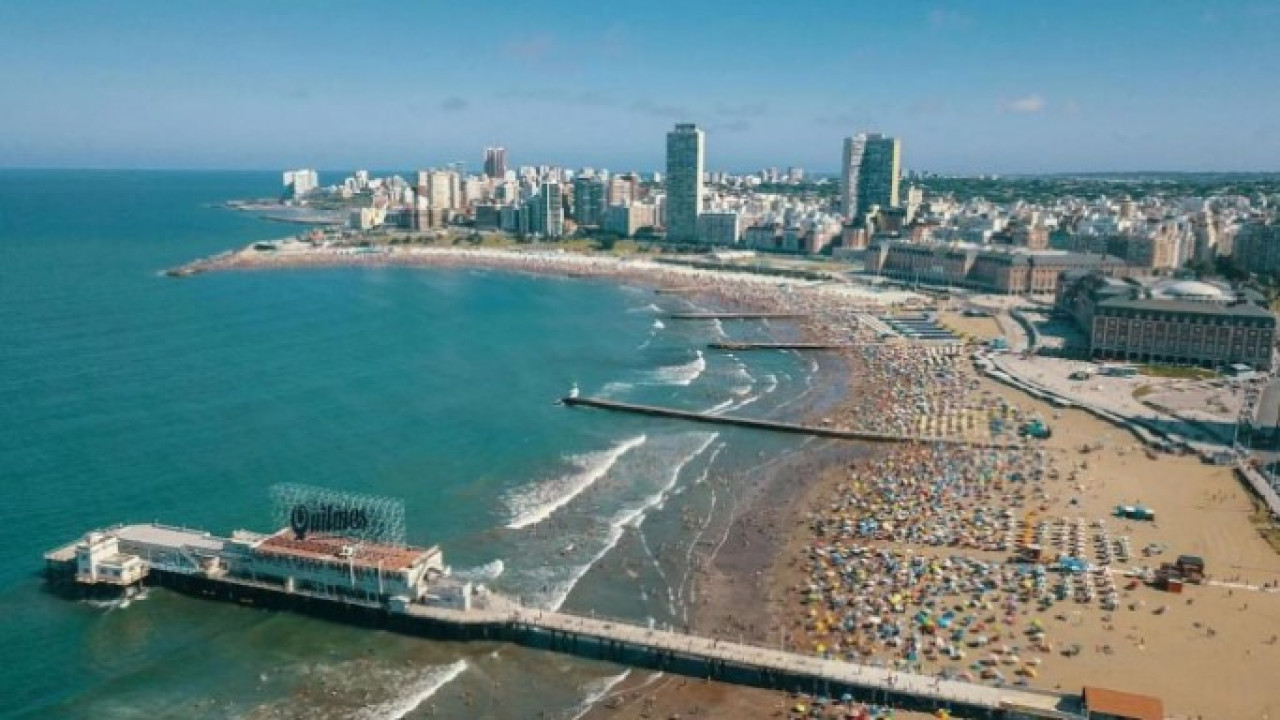 Playa Bristol, Mar del Plata. Foto: NA