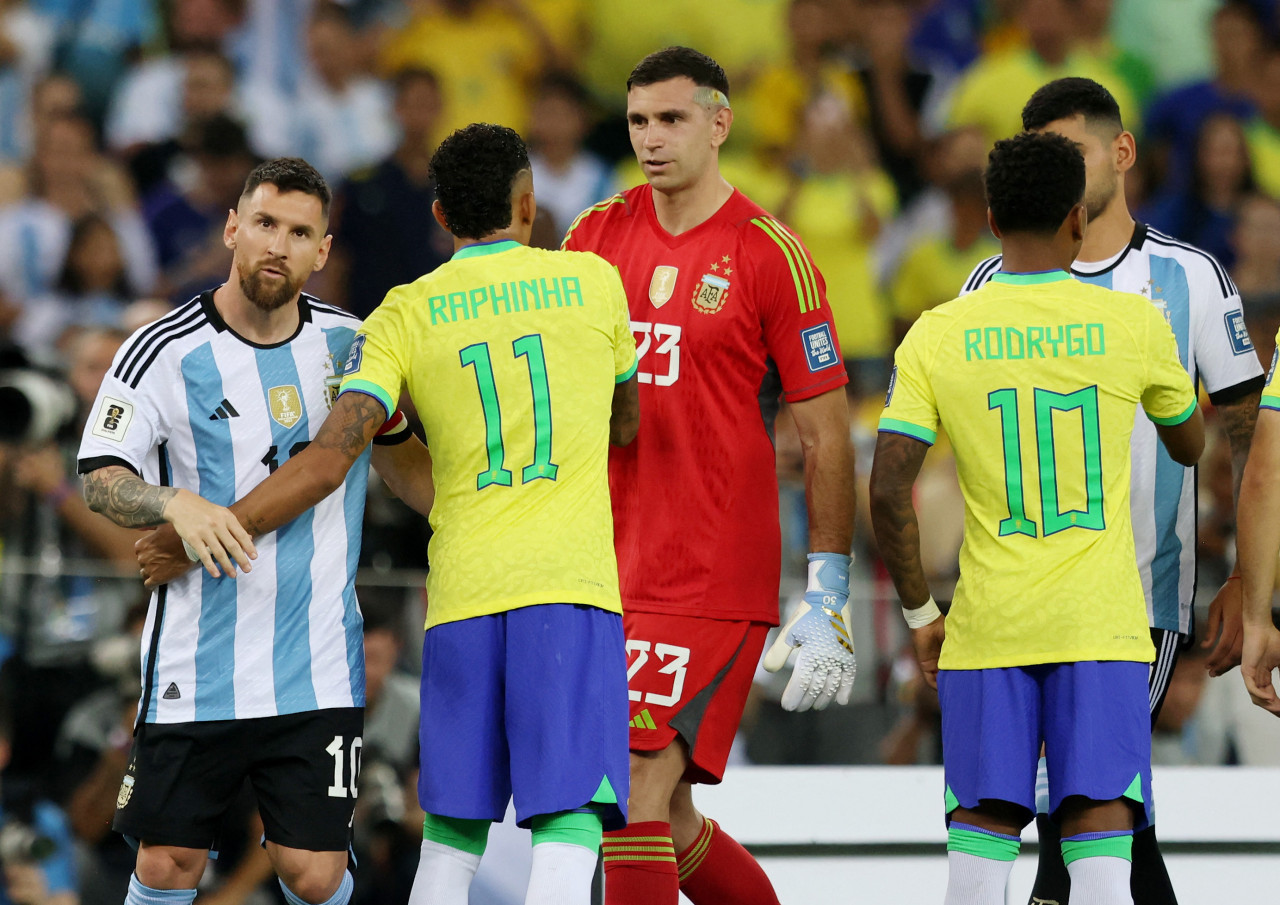 Incidentes en el Brasil - Argentina por Eliminatorias. Foto: REUTERS.