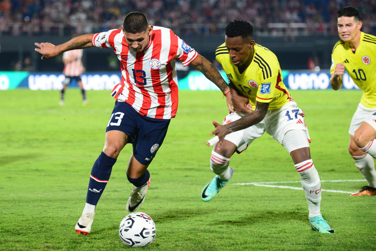 Colombia vs Paraguay. Foto: EFE