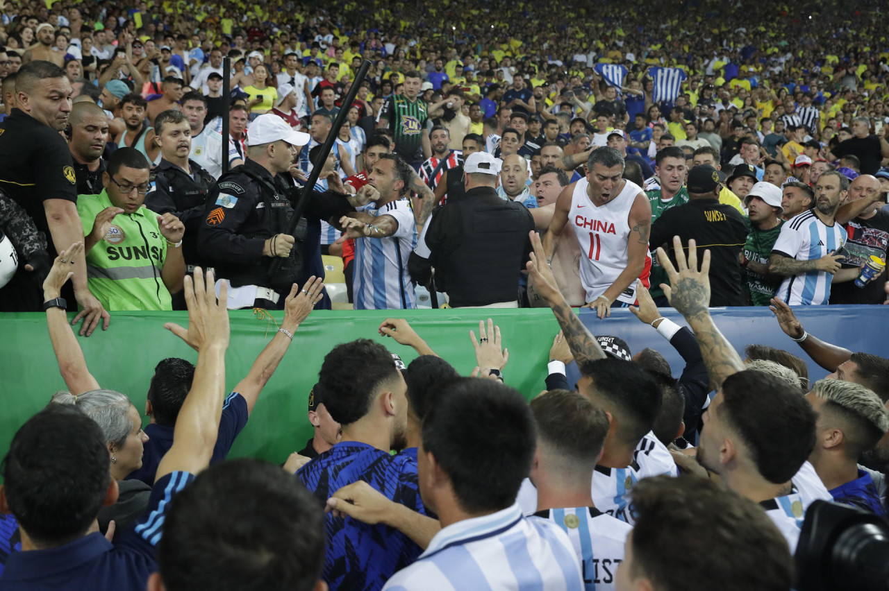 Incidentes en Brasil-Argentina. Foto: EFE