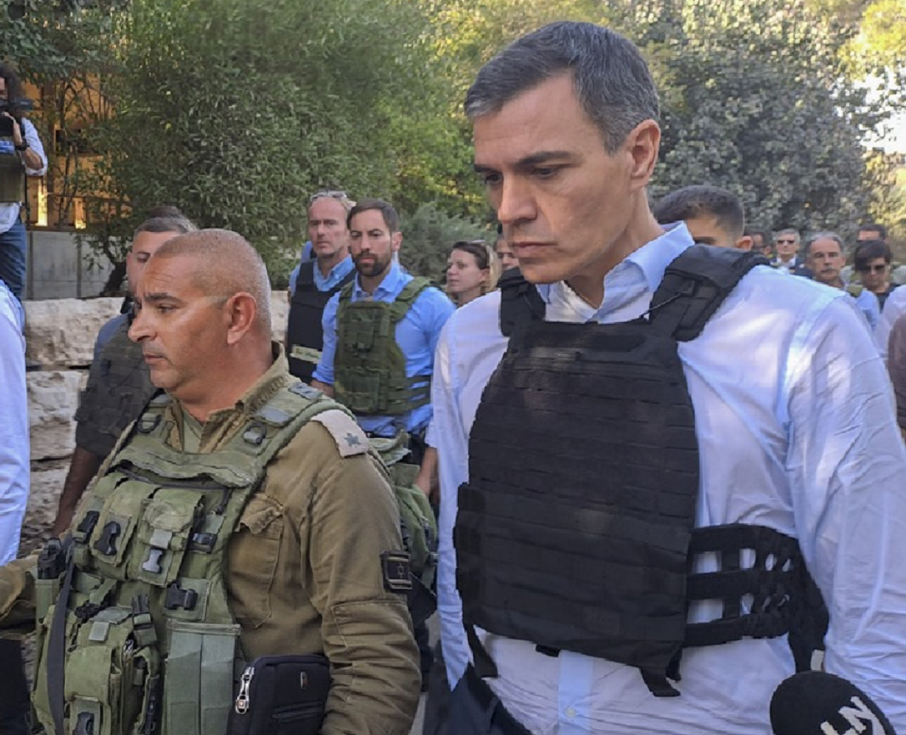 Pedro Sánchez en su visita a Israel. Foto: EFE