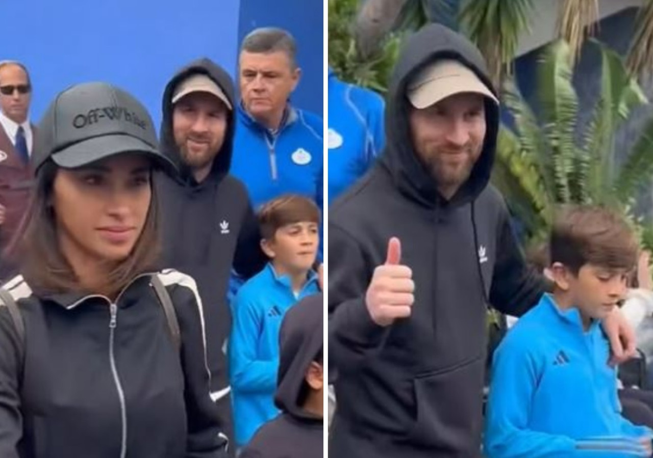 Lionel Messi de vacaciones con su familia en Disney. Foto: captura de video.