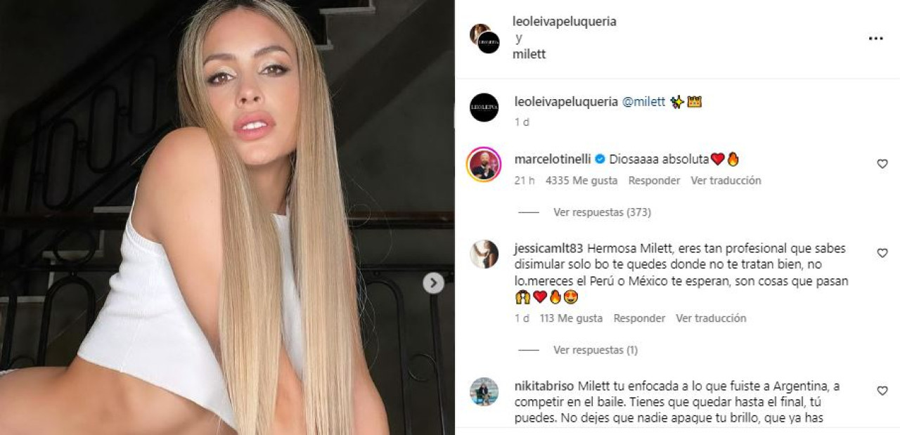 El comentario de Marcelo Tinelli a Milett Figueroa en medio de los rumores de separación. Foto: captura de pantalla.