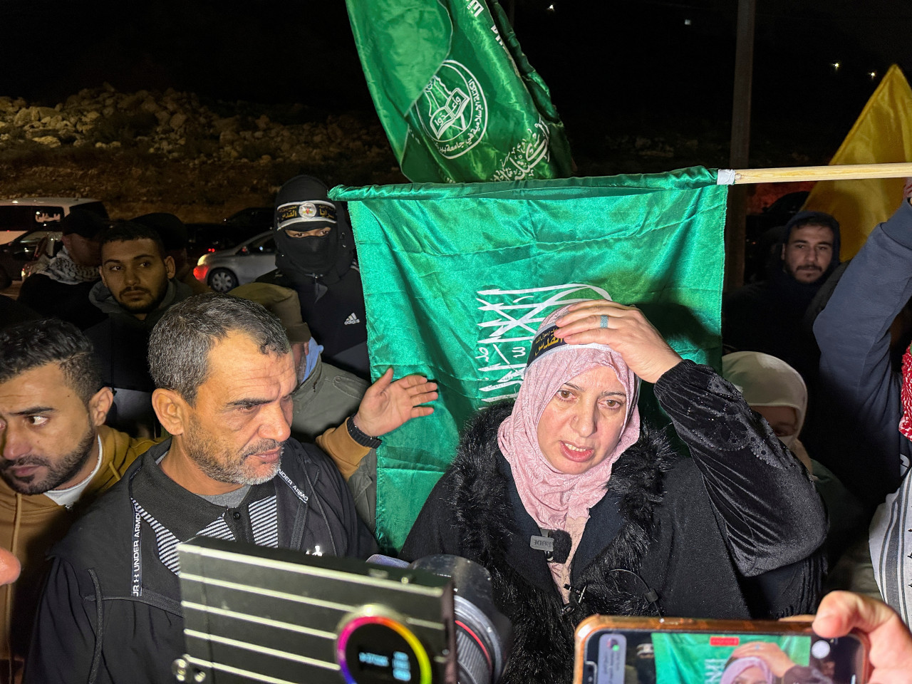 Prisioneros palestinos liberados. Foto: Reuters.