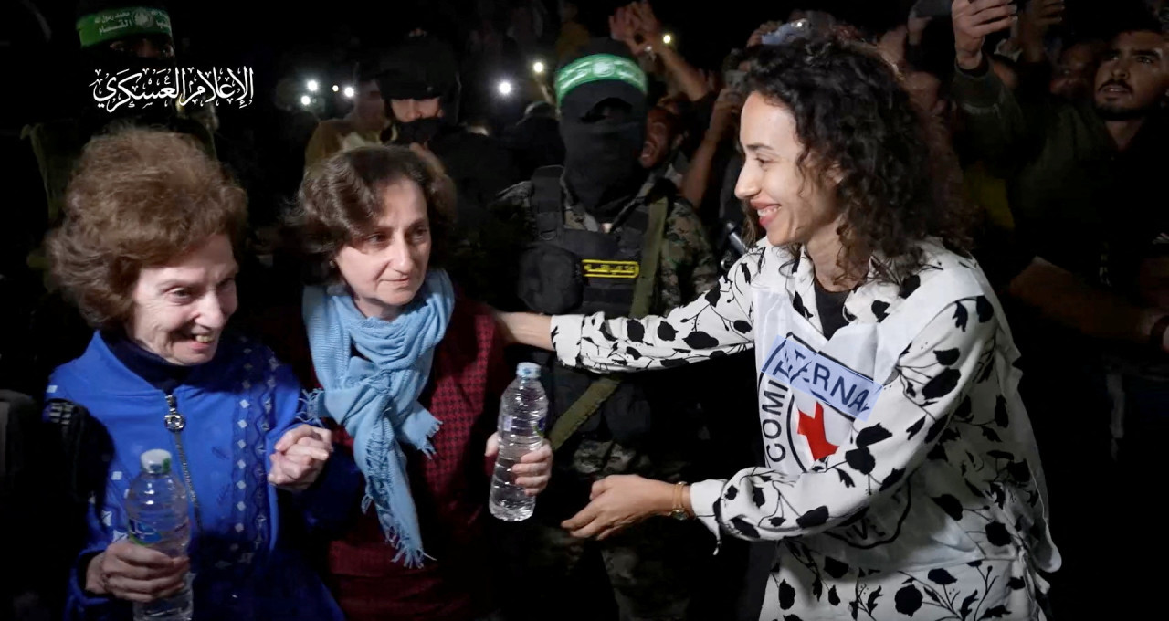 Liberación de rehenes de Hamás. Foto: Reuters