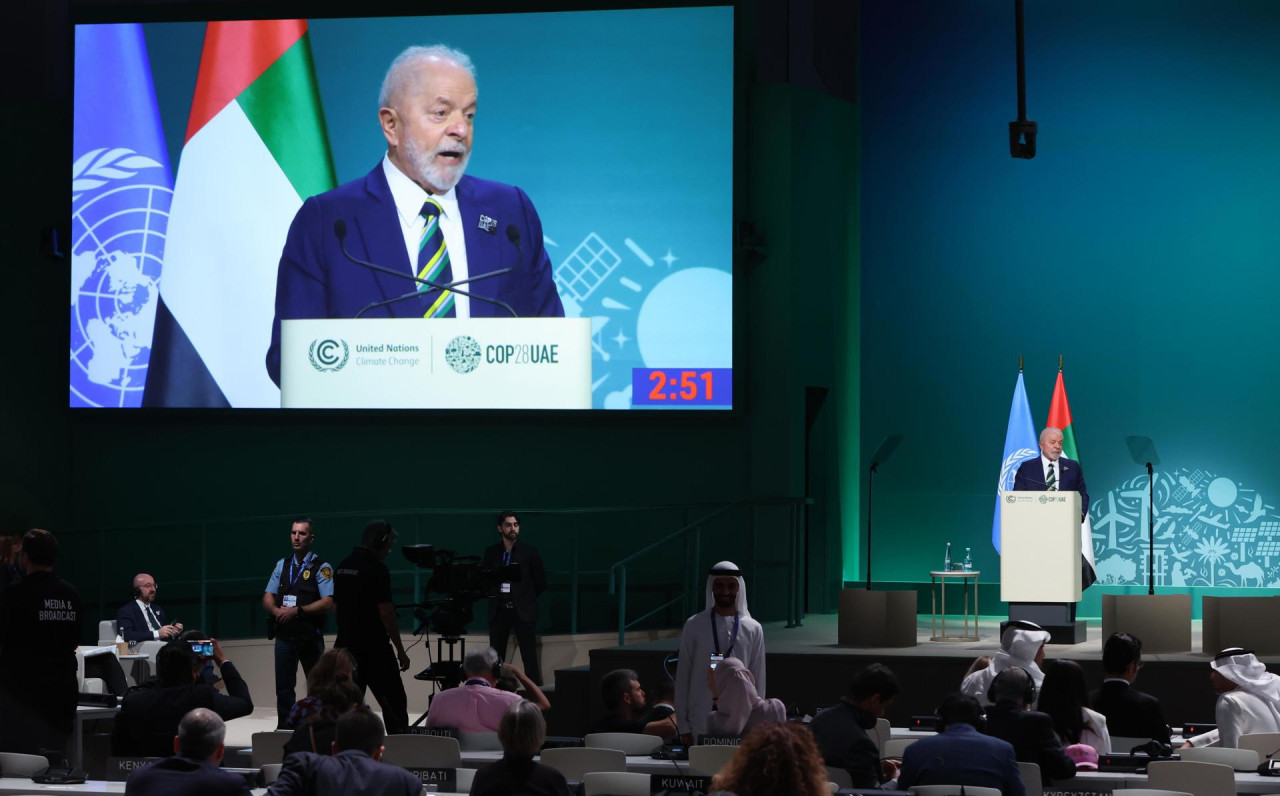 El presidente de Brasil, Lula da Silva, presente en la COP28 en Dubai. Foto: EFE.